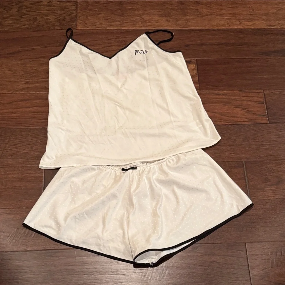 Kate Spade Women's White Satin Sleepwear Set